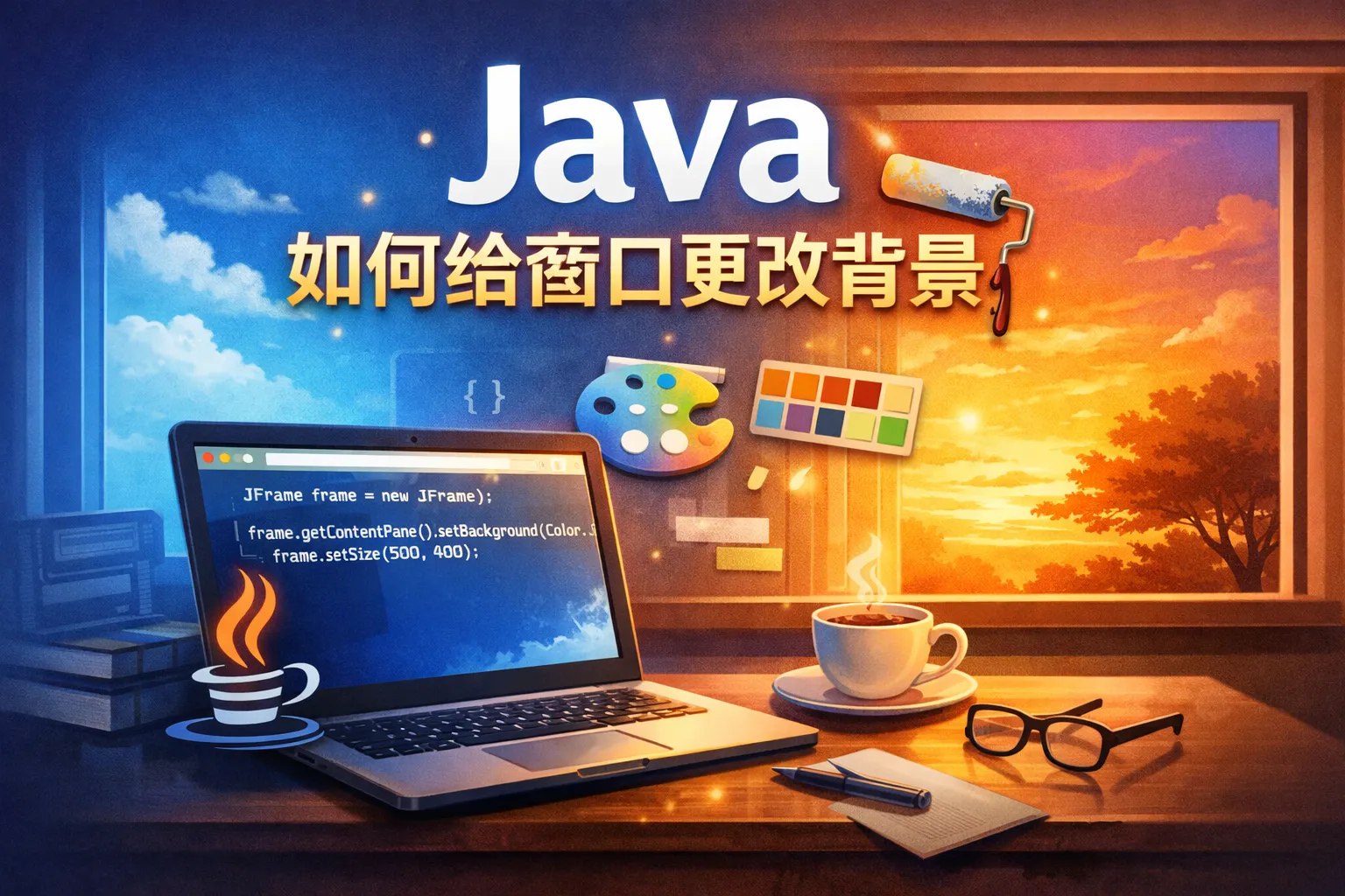 java如何给窗口更改背景