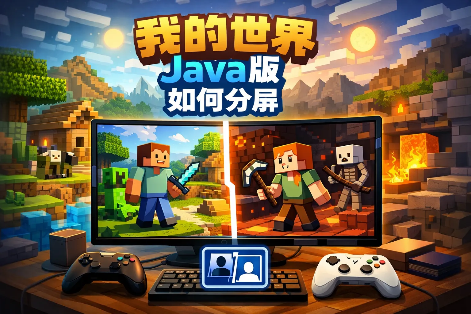 我的世界java版如何分屏