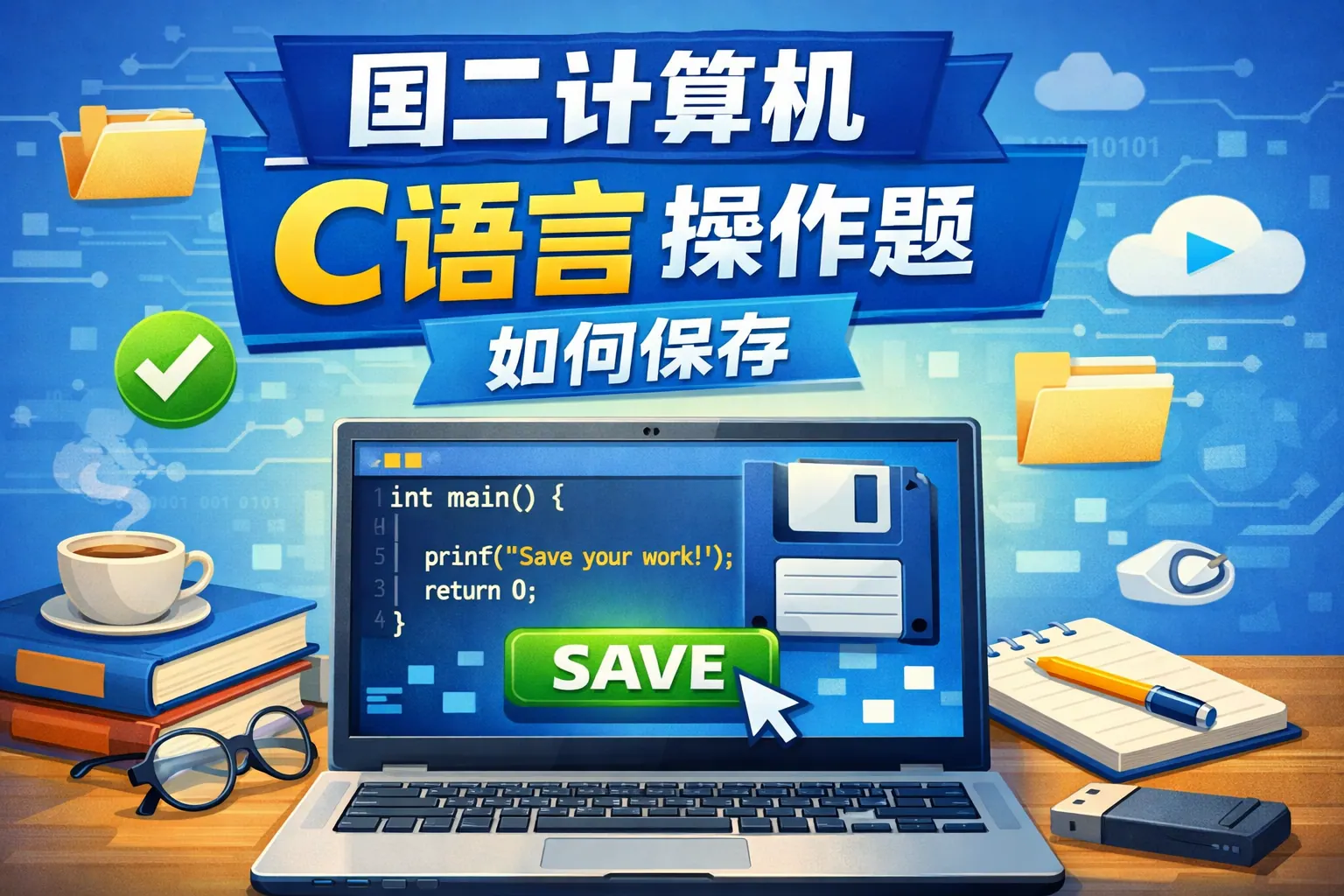 国二计算机c语言操作题如何保存