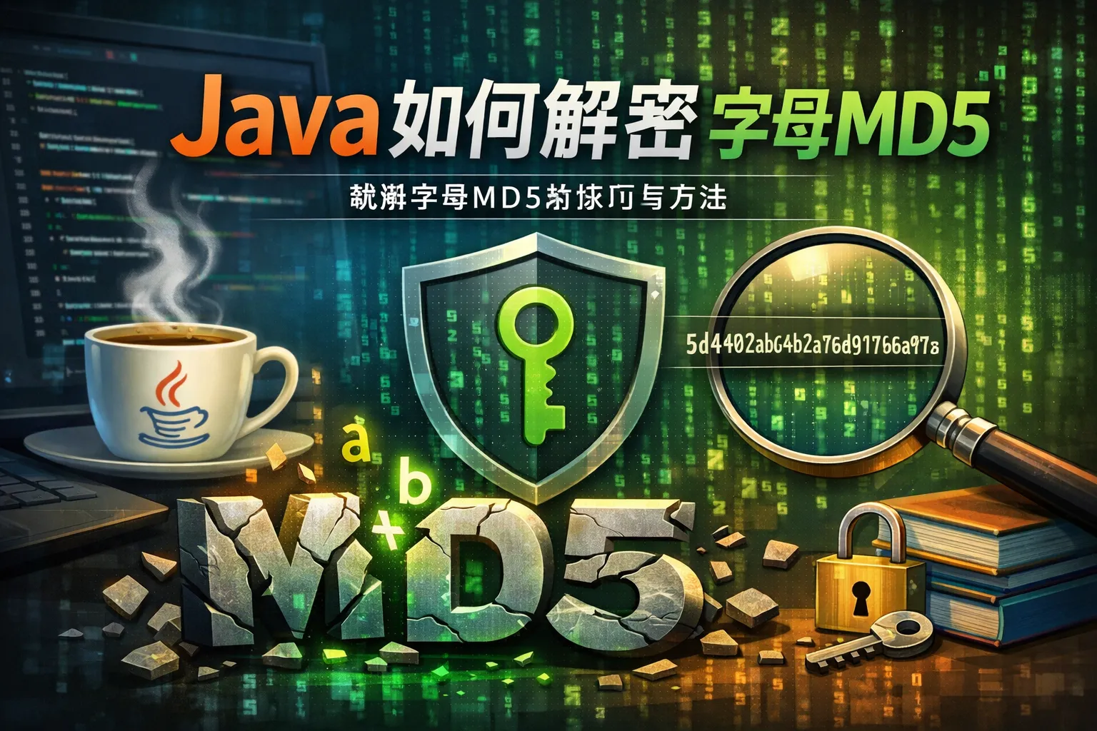 Java Md3 java如何解密字母md5