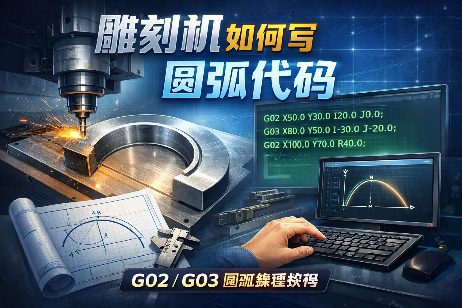 雕刻机如何写圆弧代码