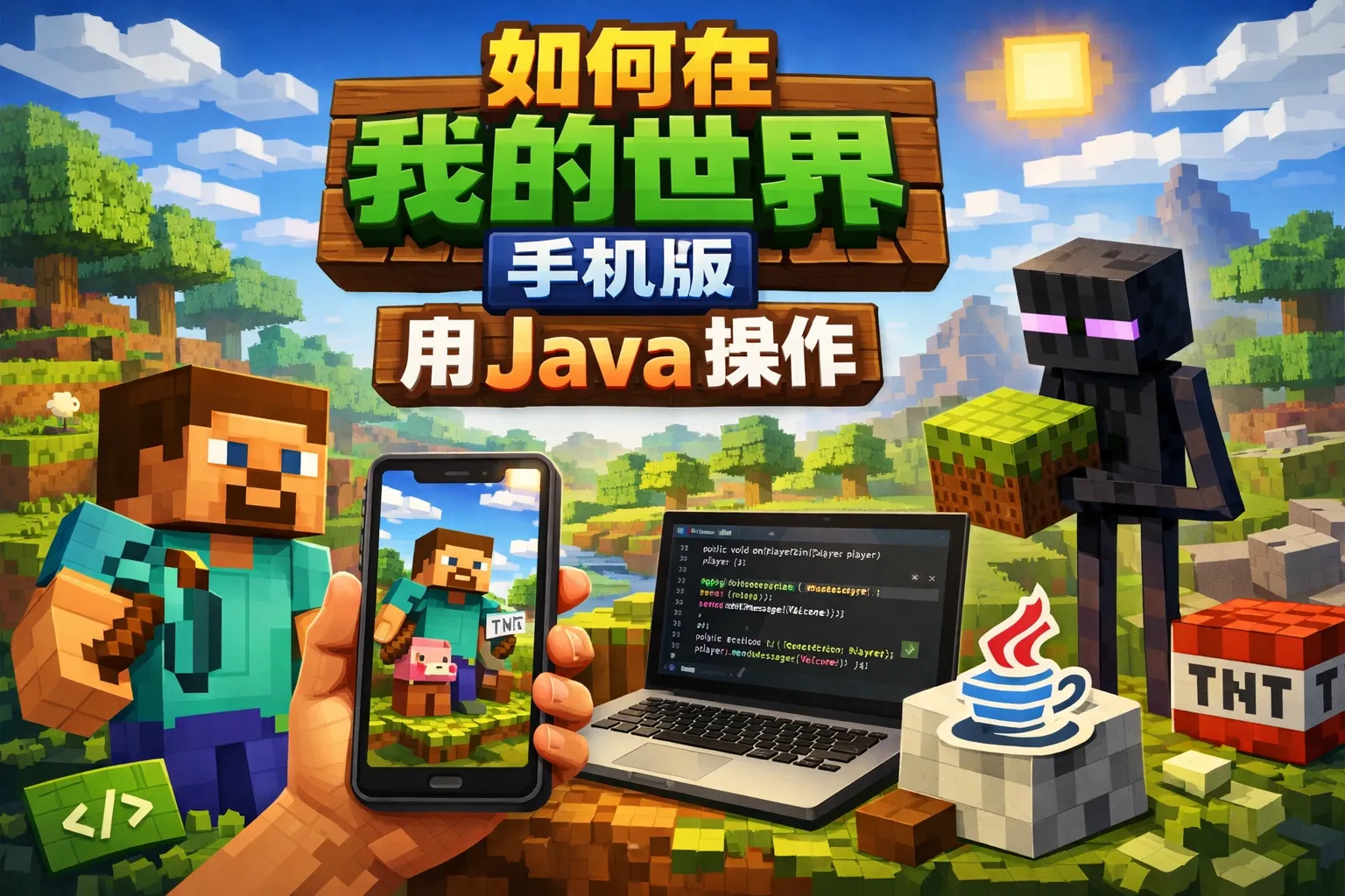 如何在我的世界手机版用java操作
