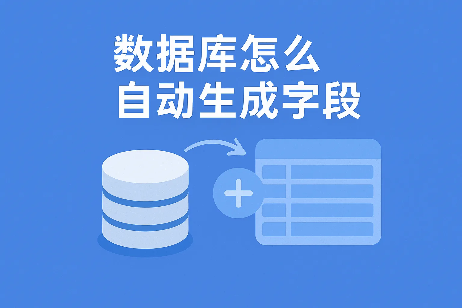 数据库怎么自动生成字段
