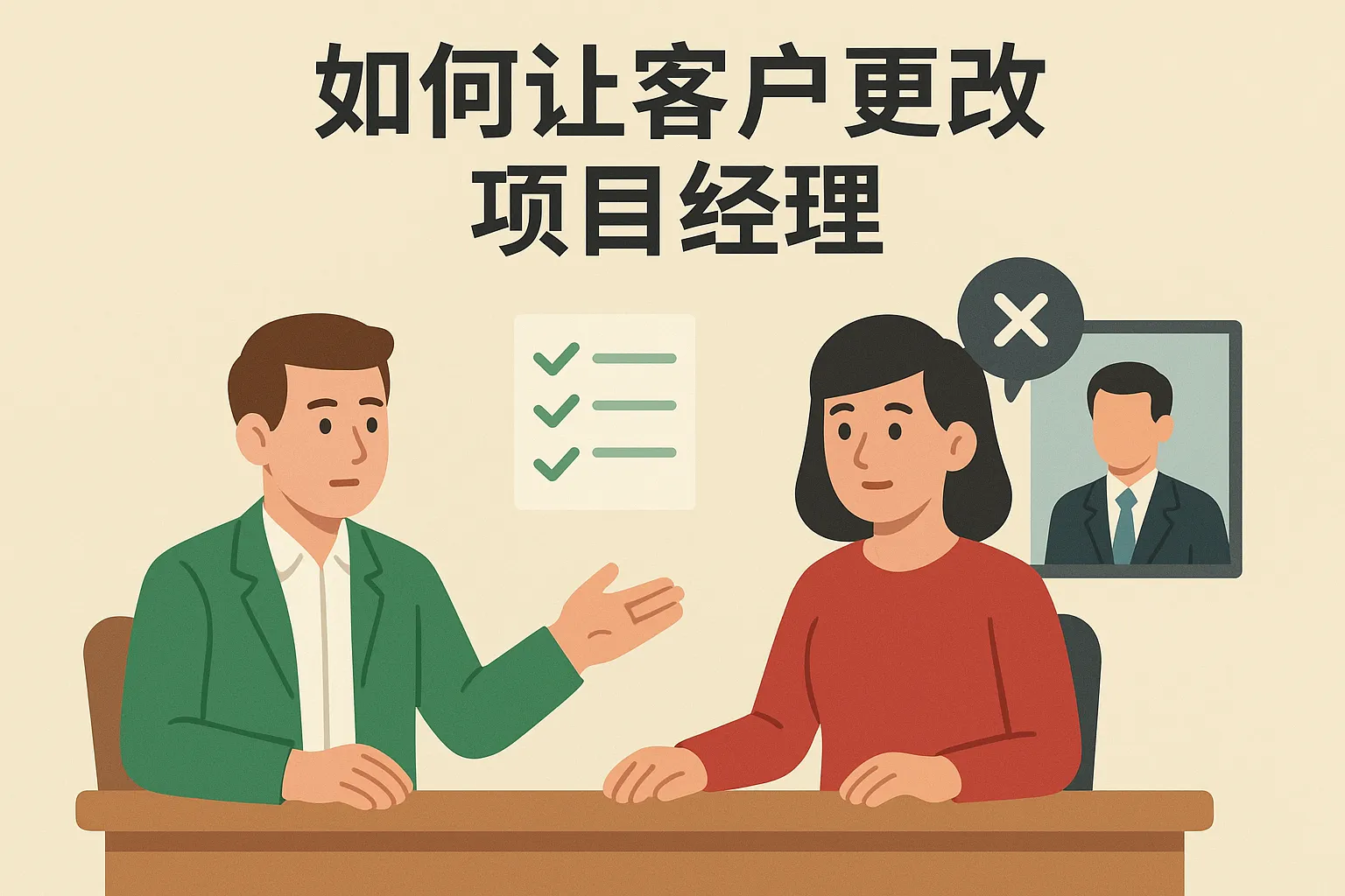 如何让客户更改项目经理