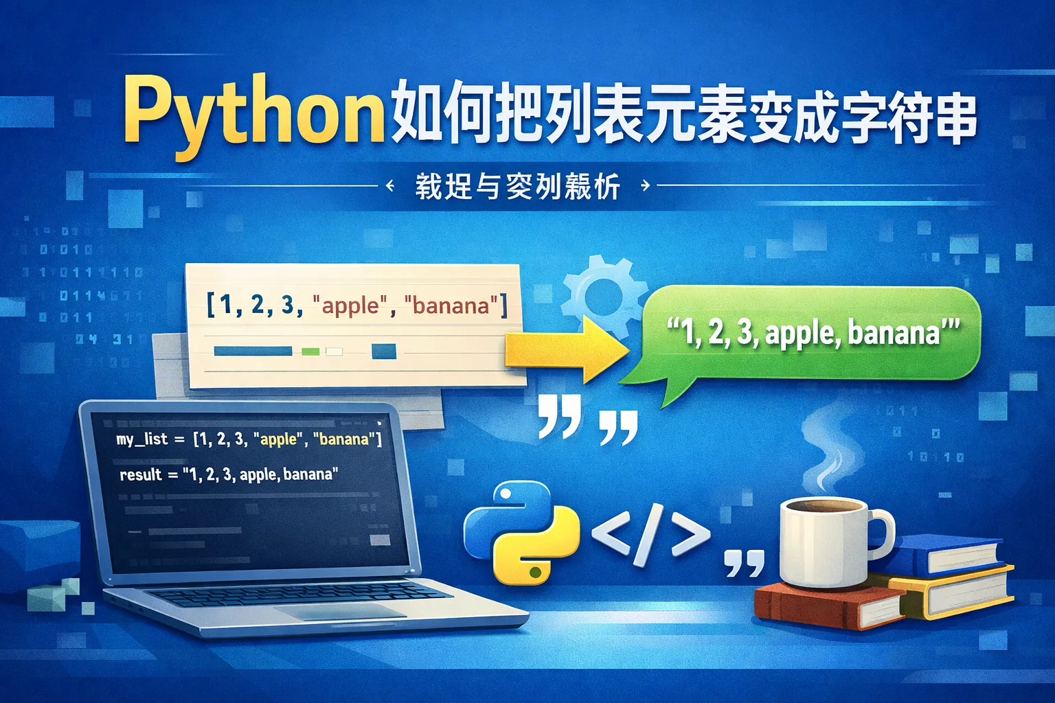 python如何把列表元素变成字符串