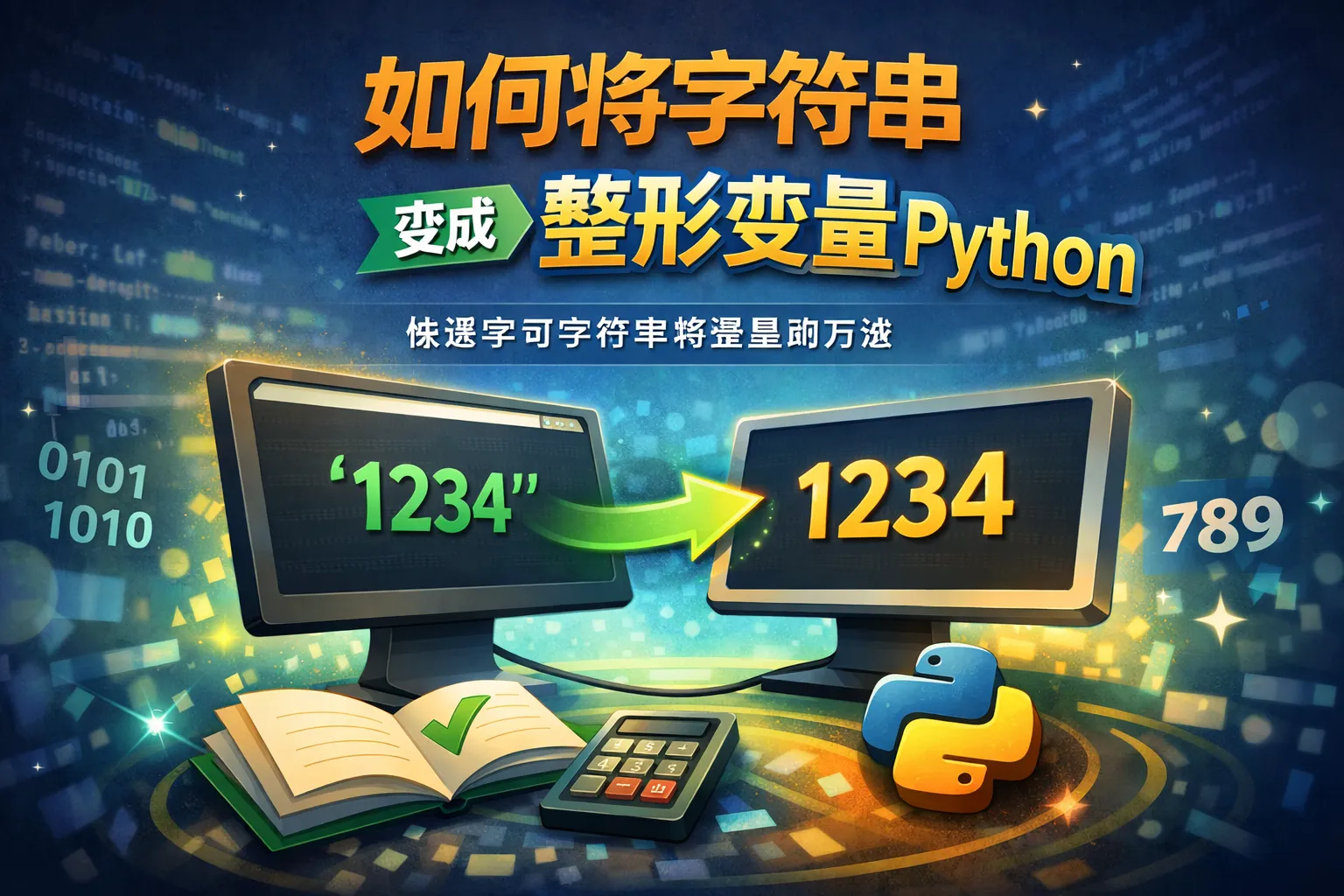 如何将字符串变成整形变量python