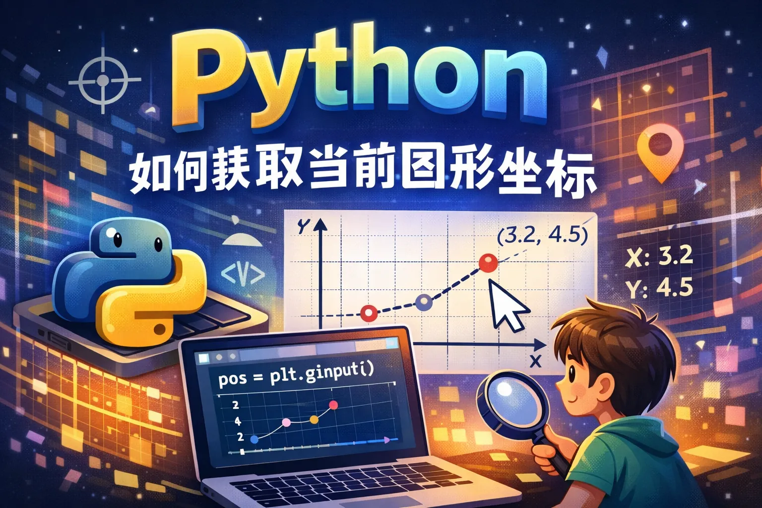 python 如何获取当前图形坐标