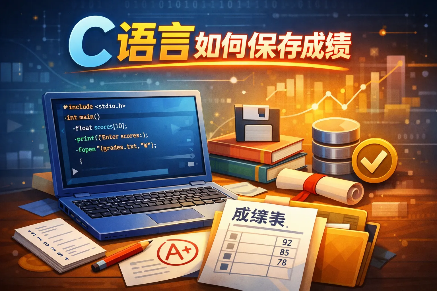 c语言如何保存成绩