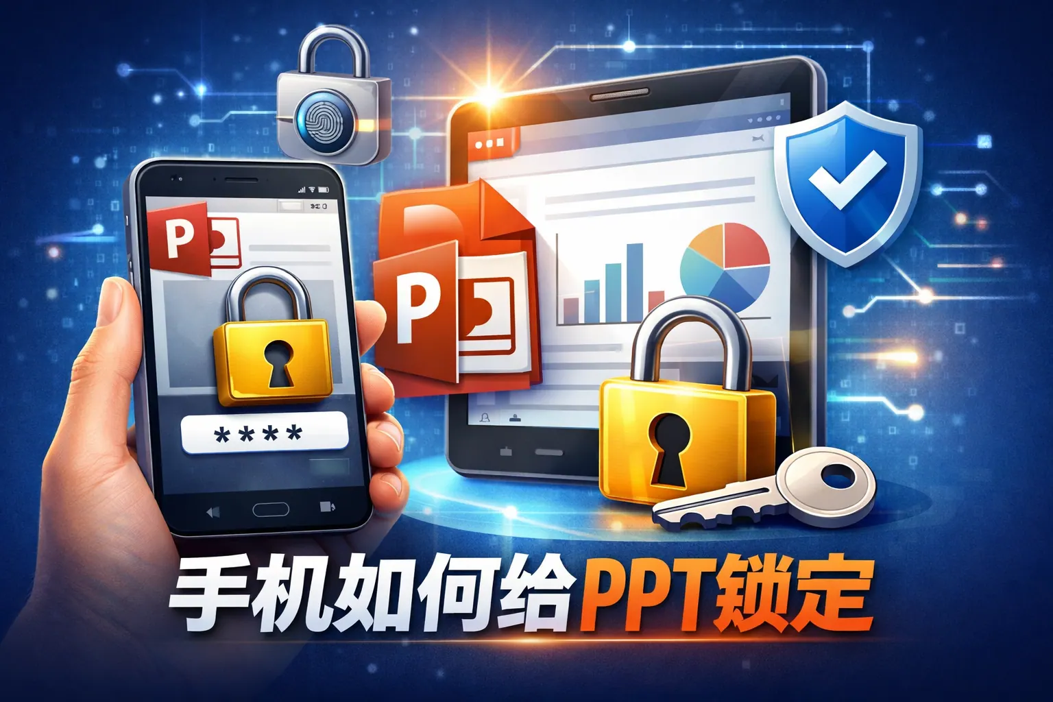 手机如何给ppt锁定