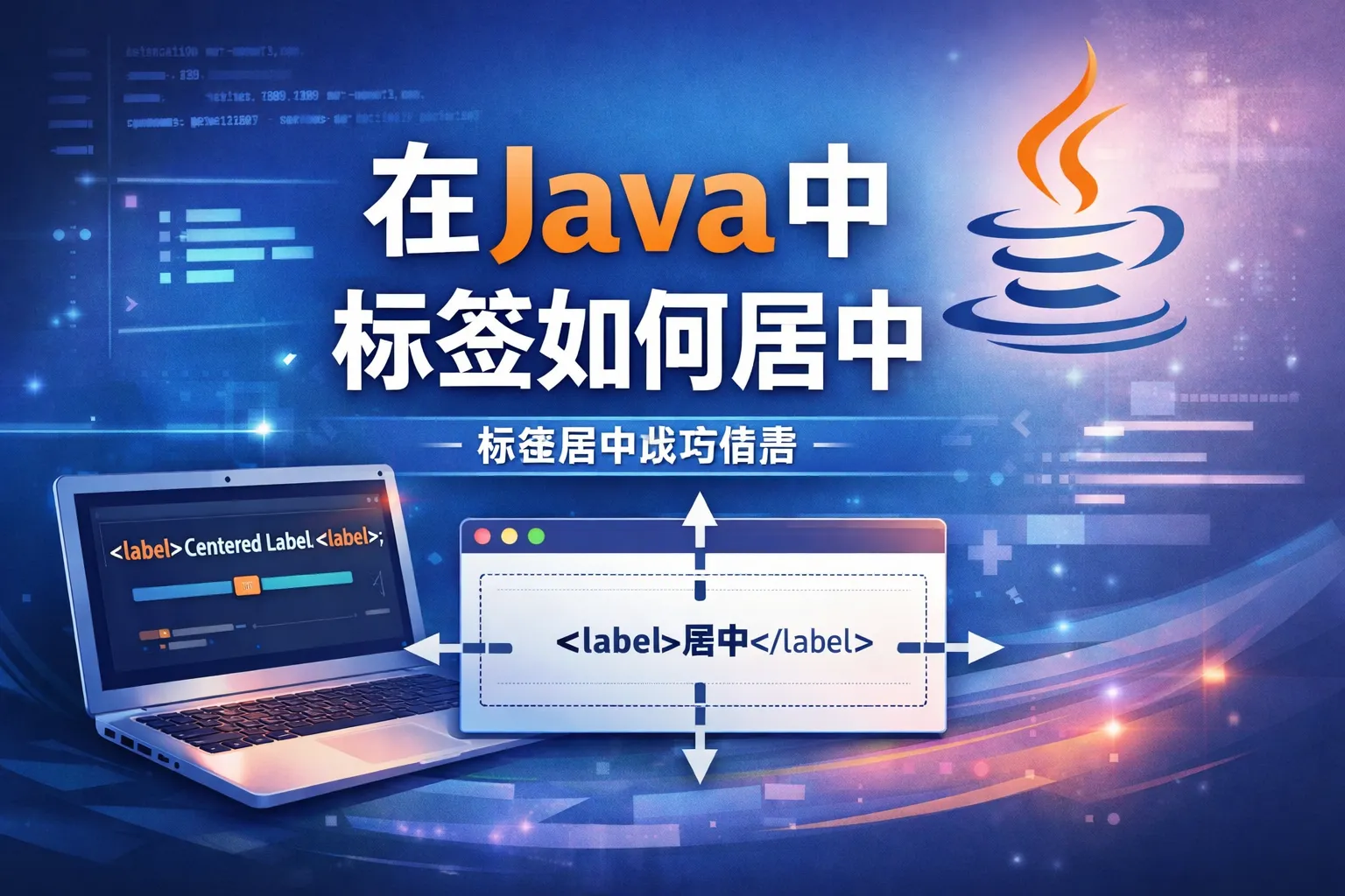 在java中 标签如何居中