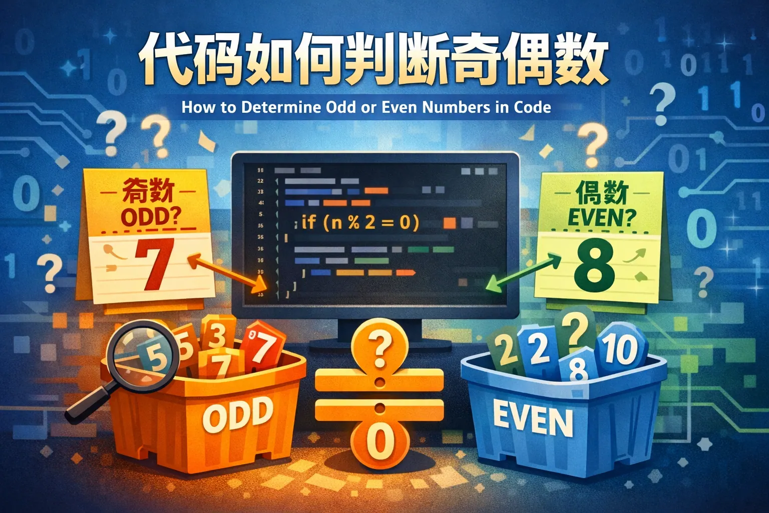 代码如何判断奇偶数