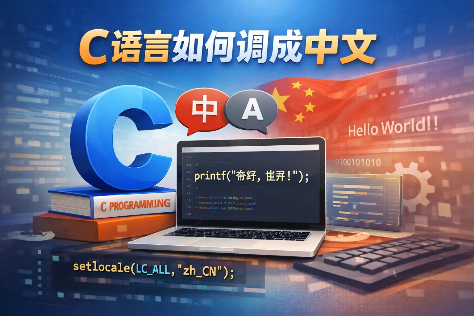 c语言如何调成中文