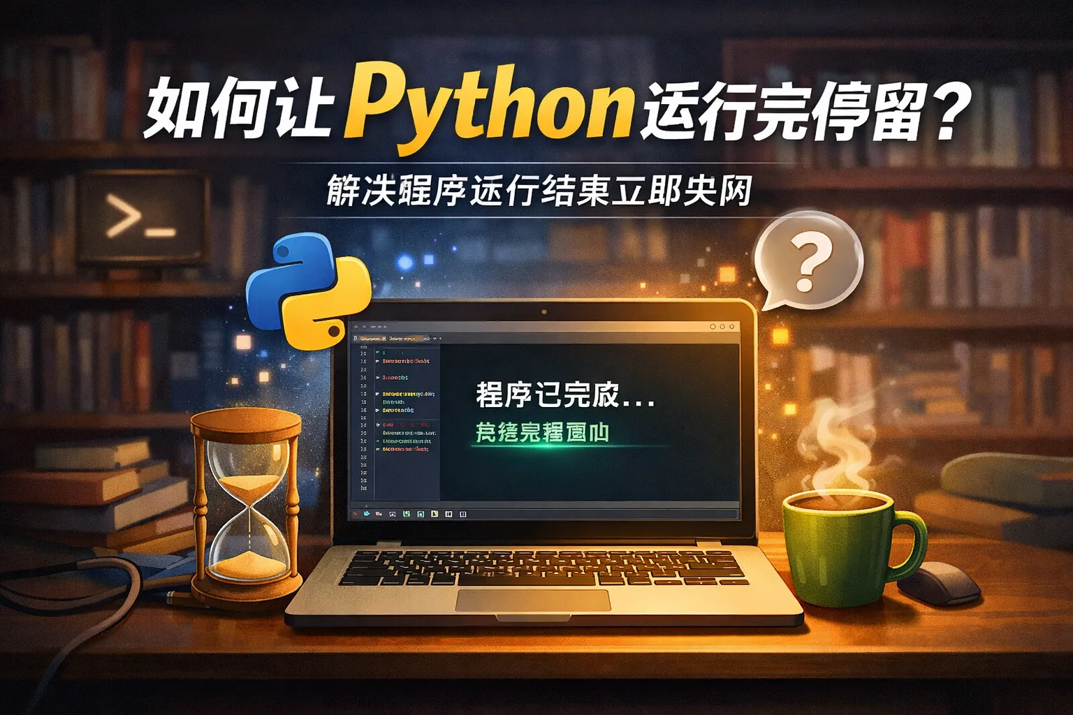 如何让python运行完停留