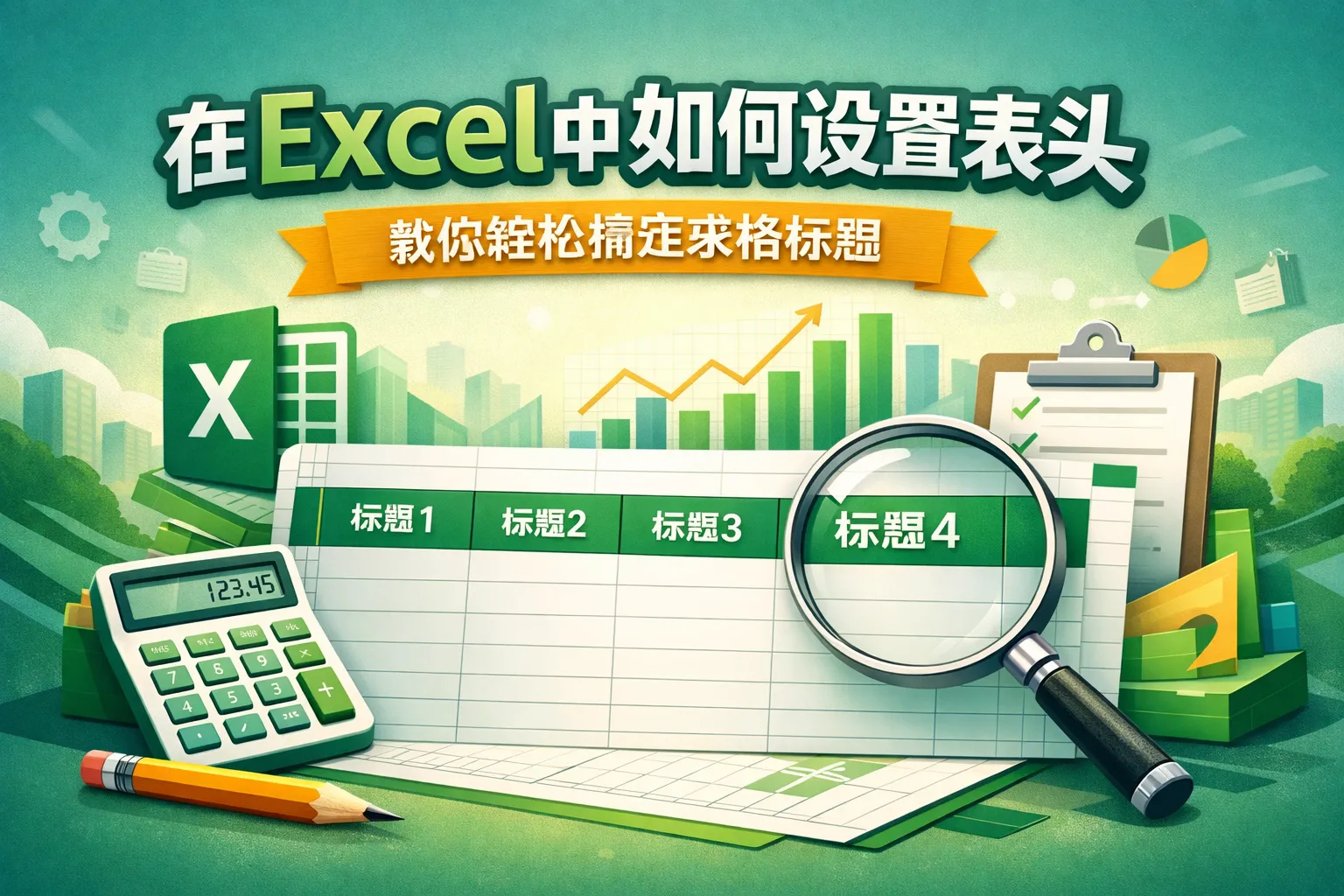 在excel中如何设置表头