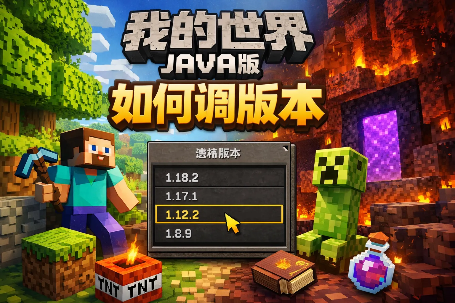 我的世界java版如何调版本