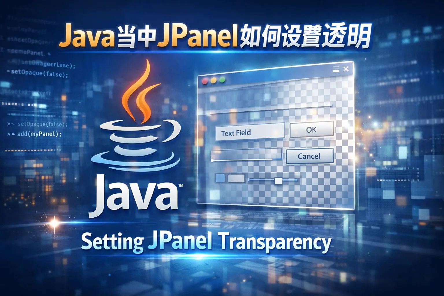 Java当中jpanel如何设置透明