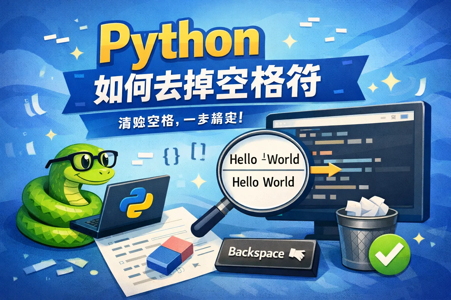 python如何去掉空格符