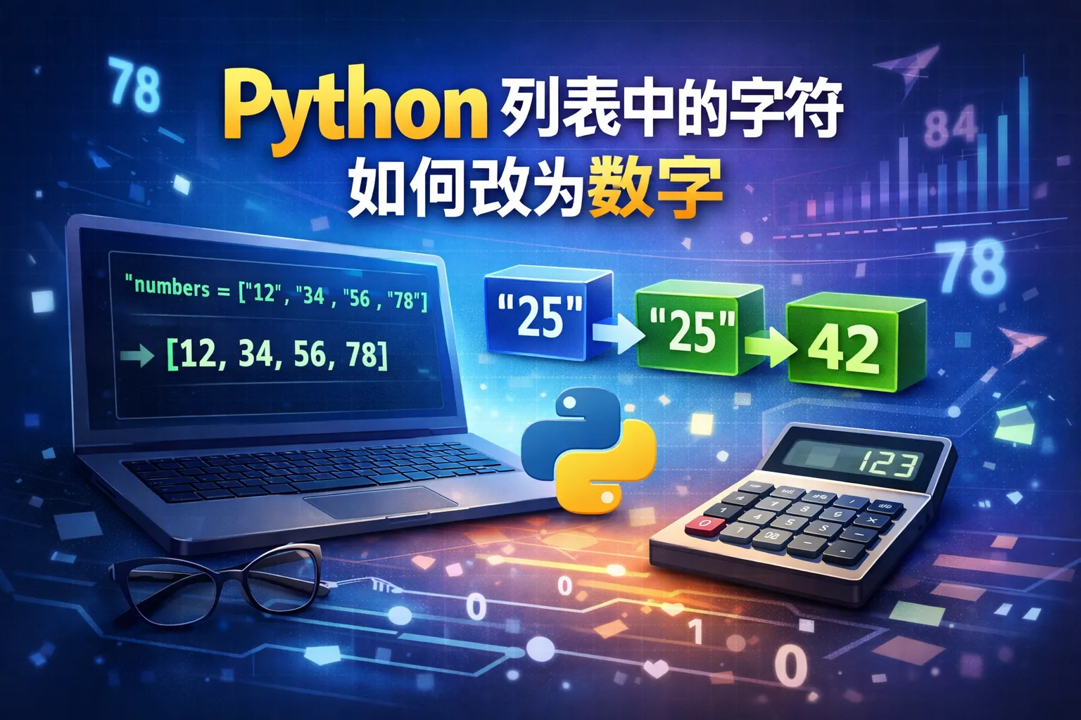 python列表中的字符串如何改为数字
