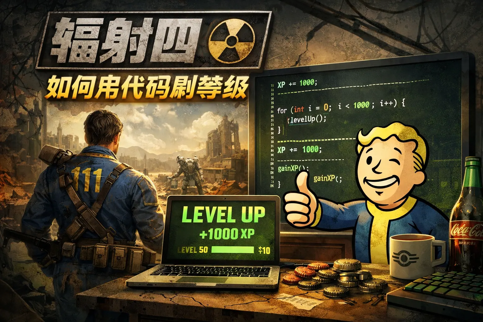 辐射四如何用代码刷等级