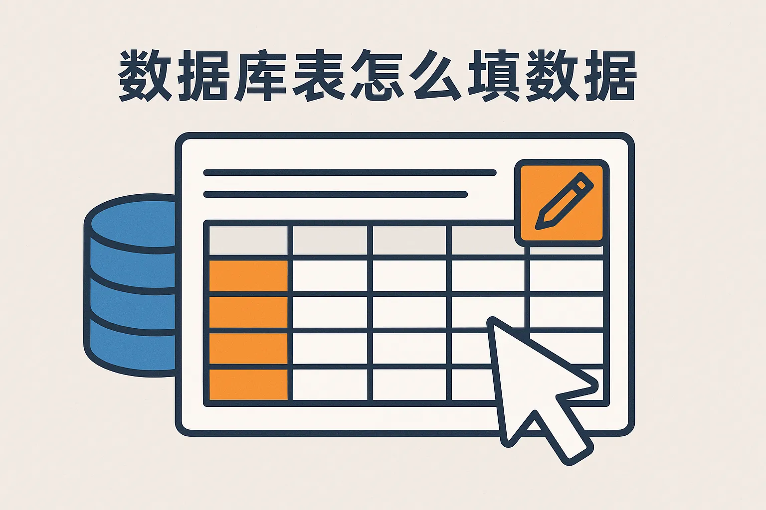 数据库表怎么填数据