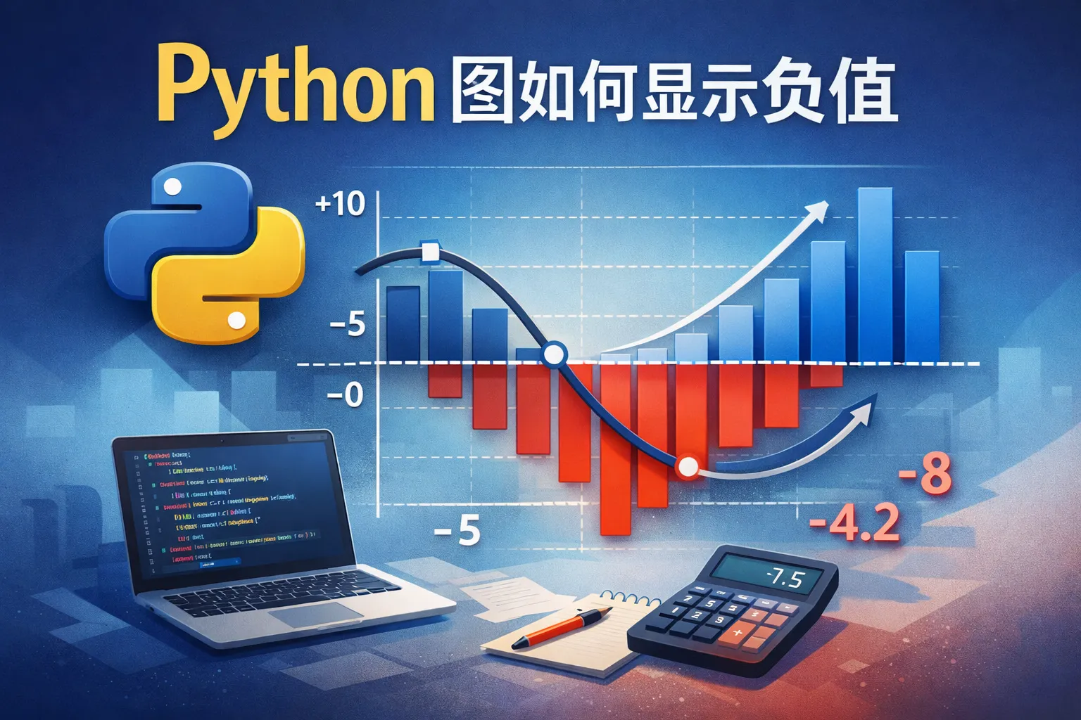 python 图如何显示负值