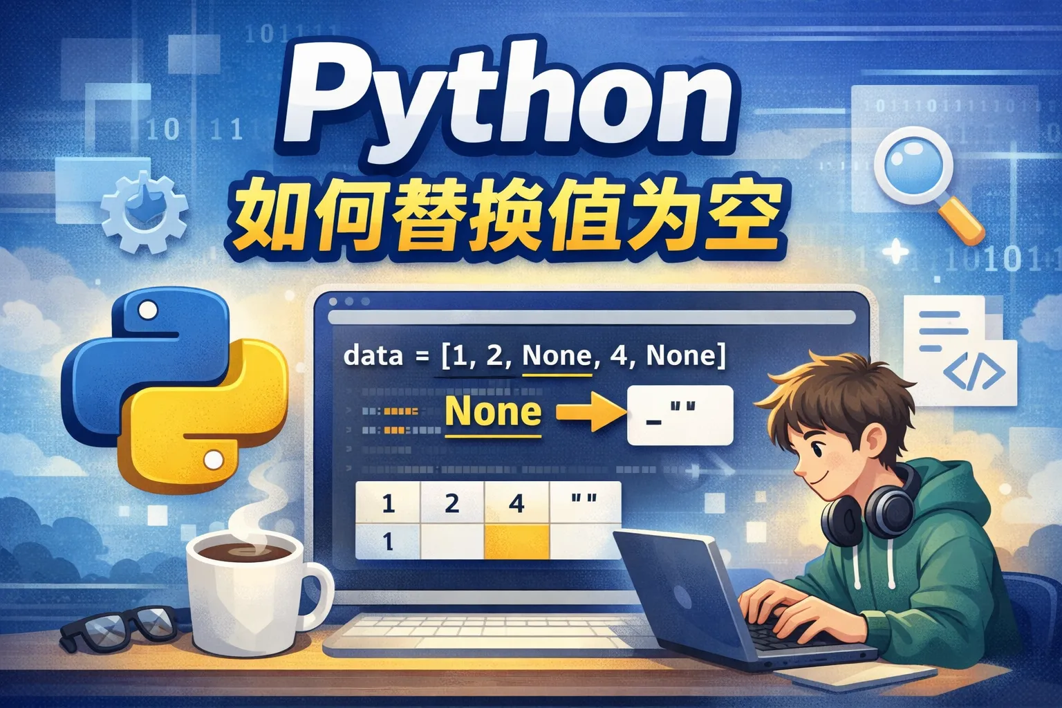 python如何替换值为空