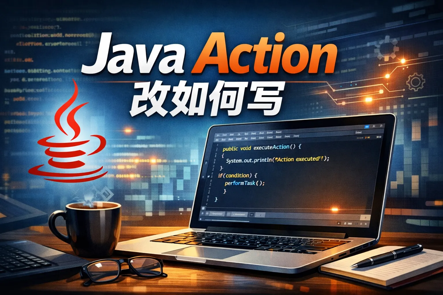 java action改如何写