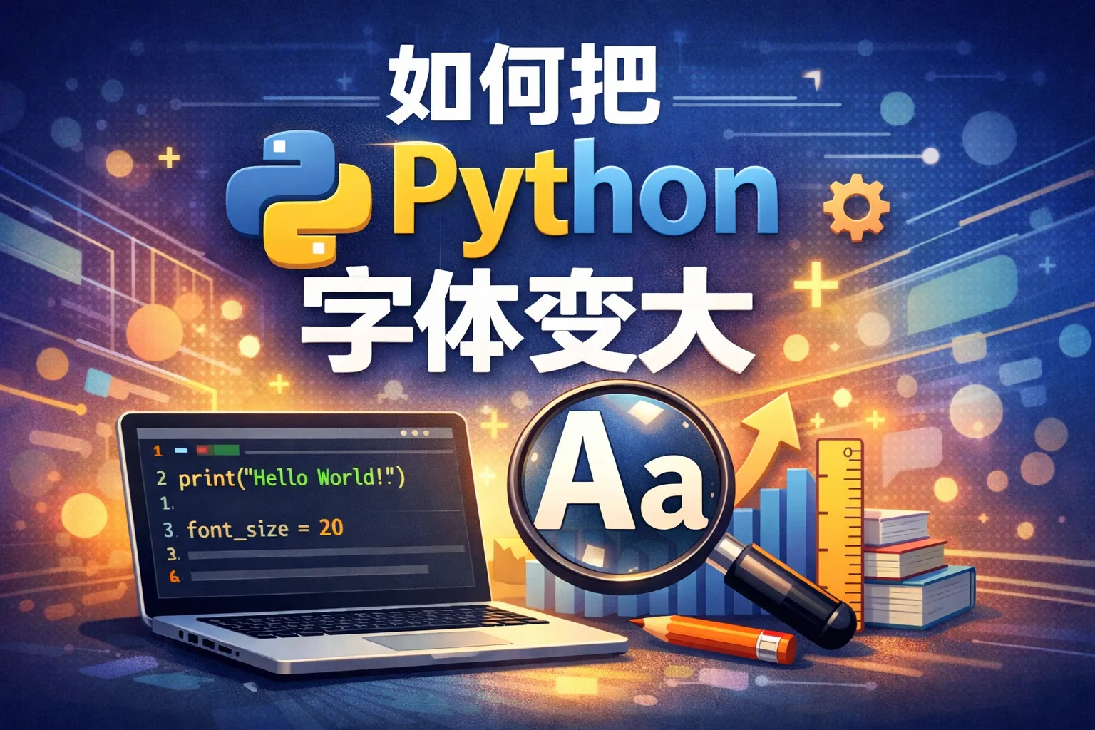 如何把python字体变大