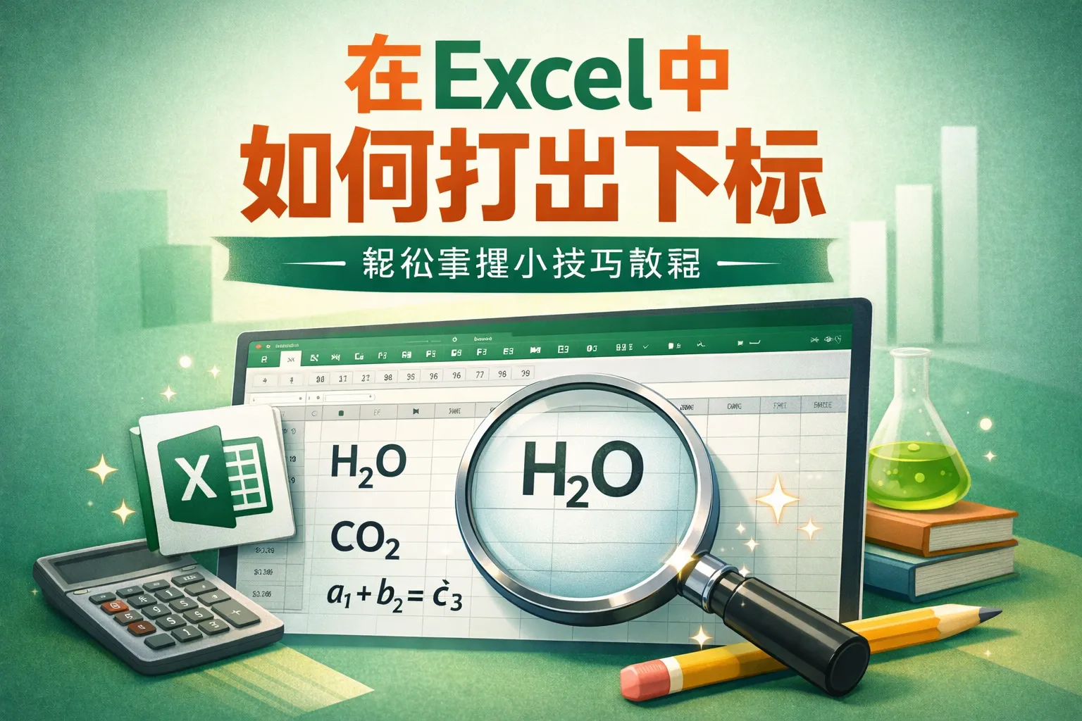 在Excel中如何打出下标
