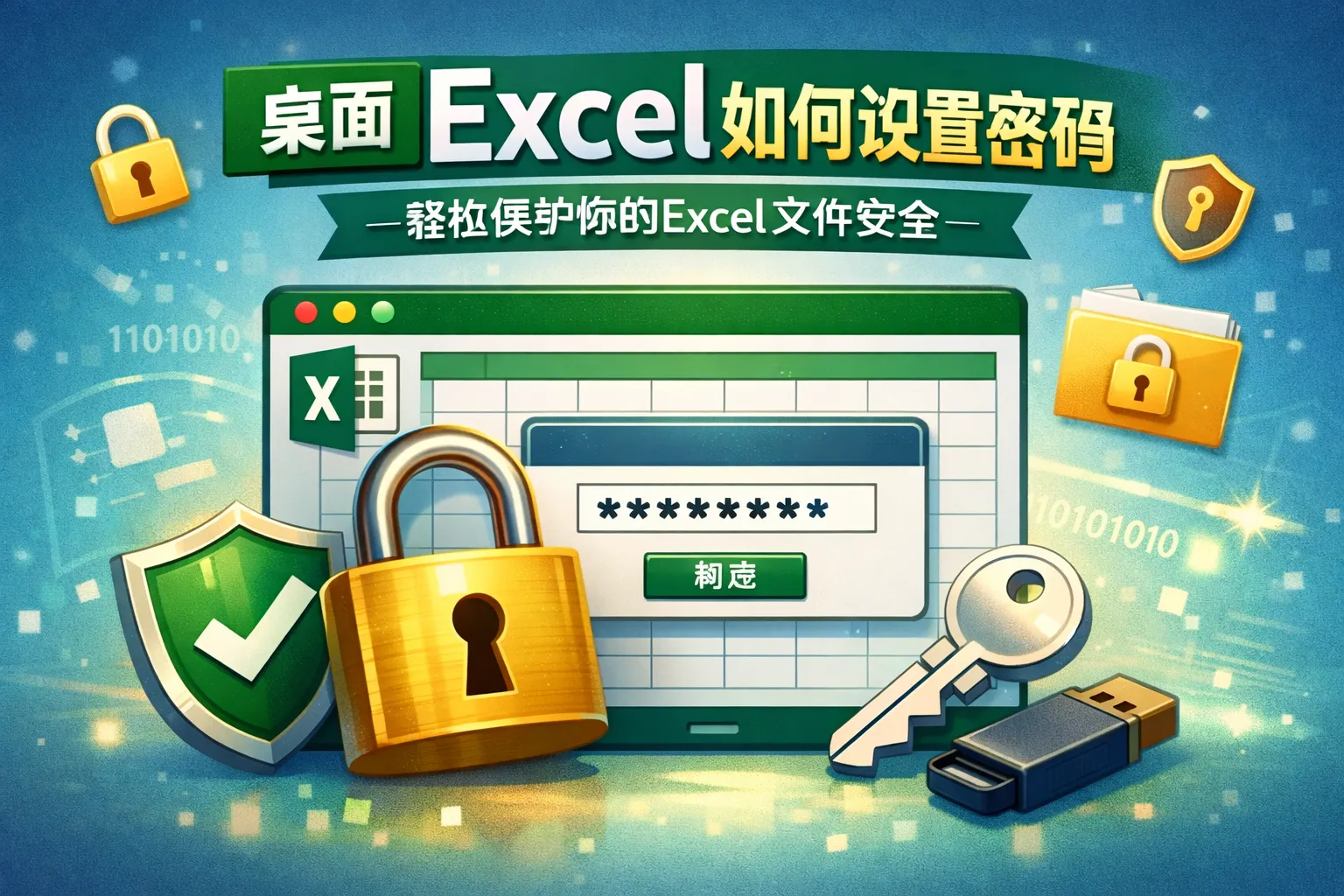 桌面excel如何设置密码