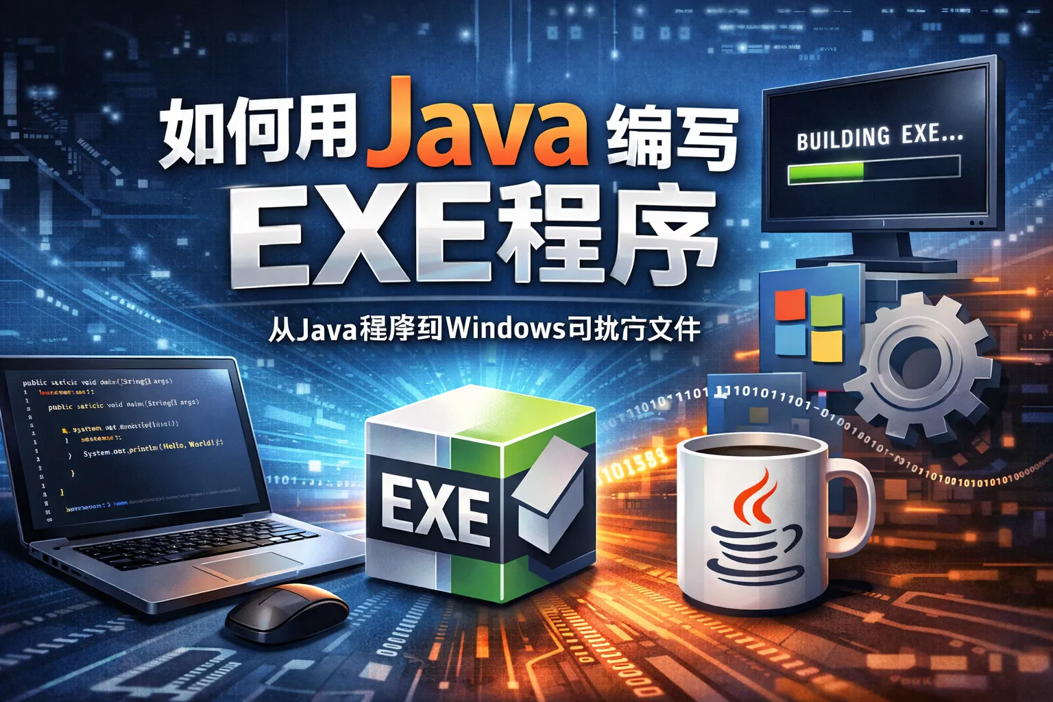 如何用java编写exe程序