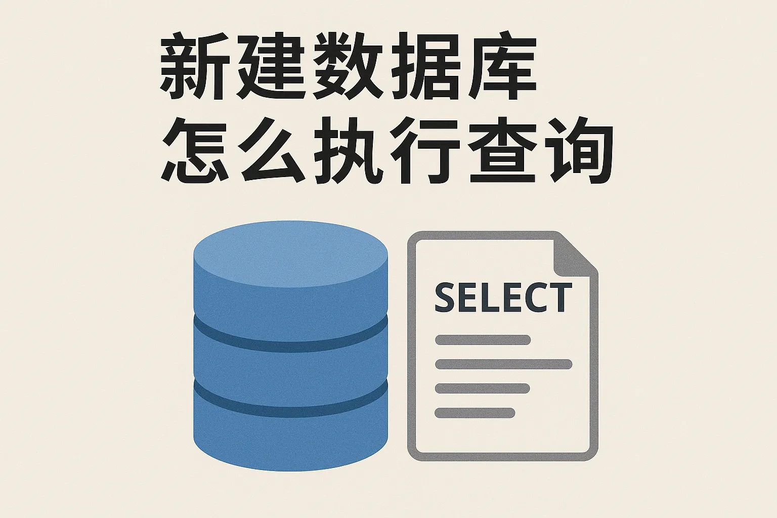 新建数据库怎么执行查询