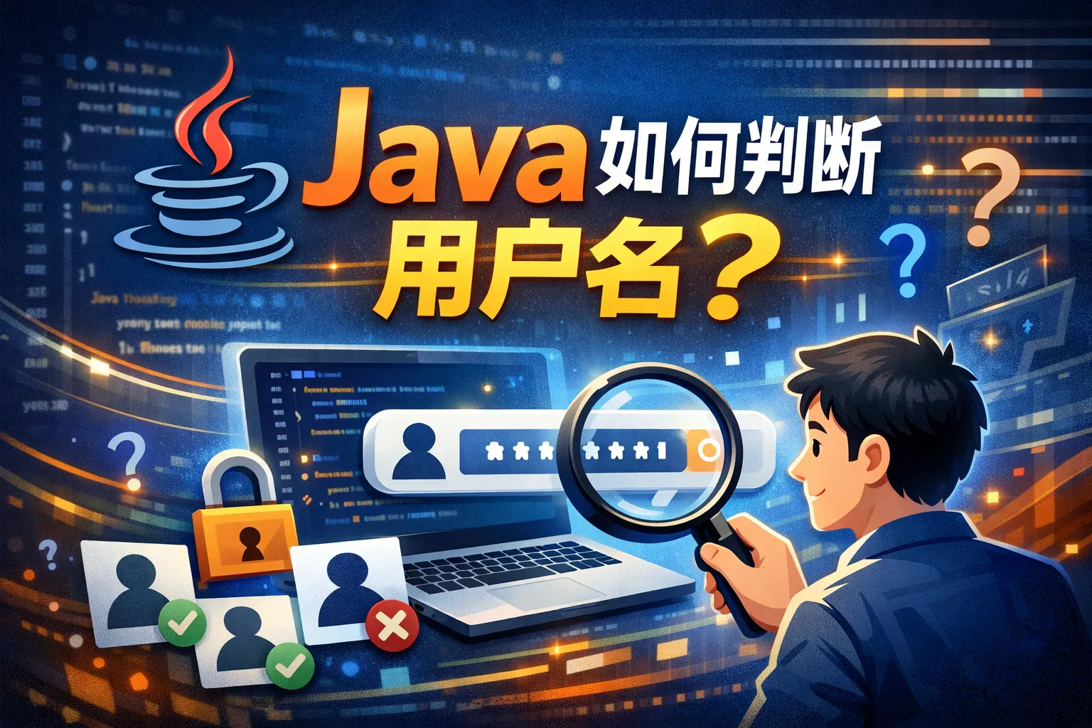 java如何判断用户名