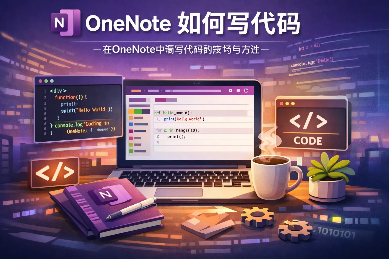 one note如何写代码