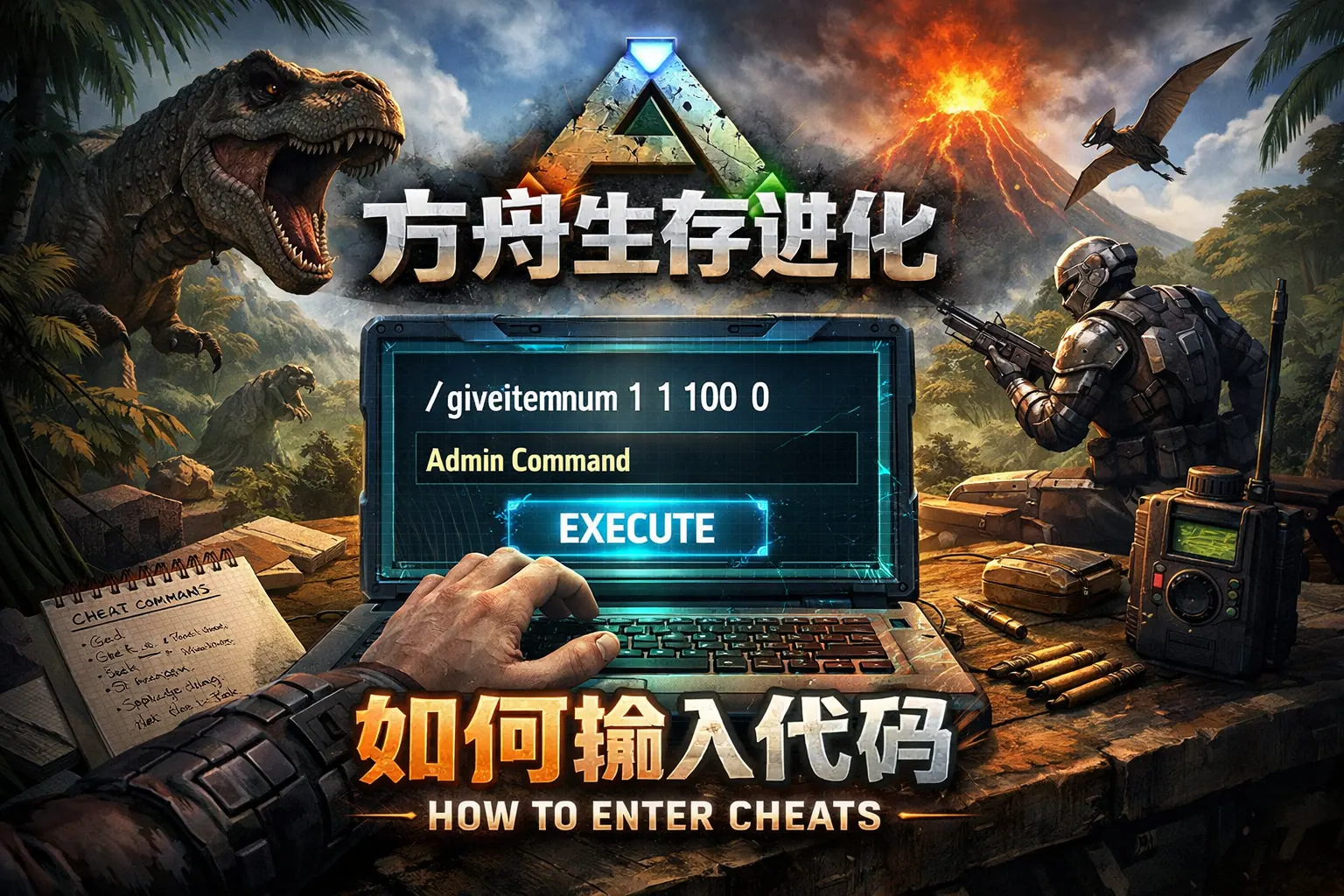方舟生存进如何输入代码