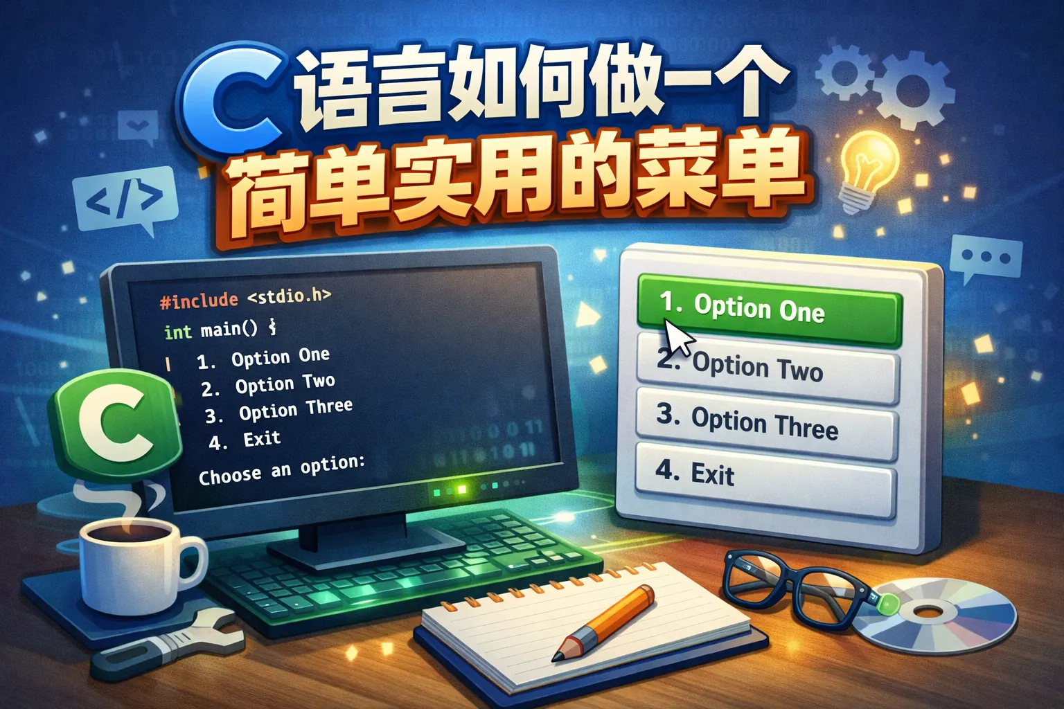 c语言如何做一个简单实用的菜单