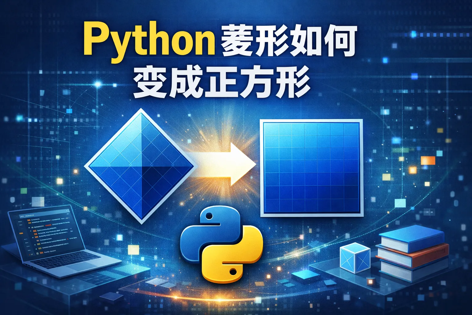python菱形如何变成正方形