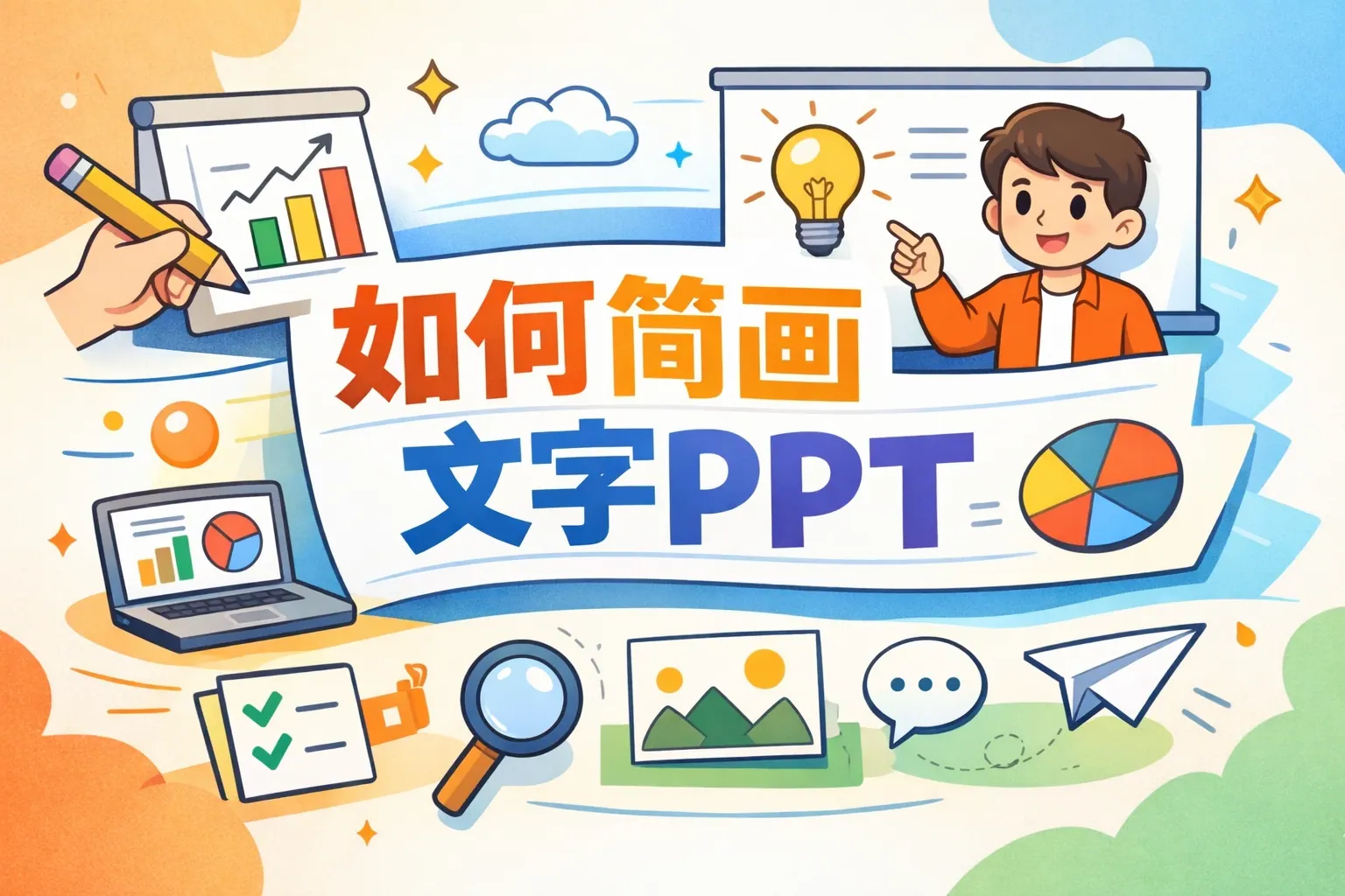 如何简画文字ppt