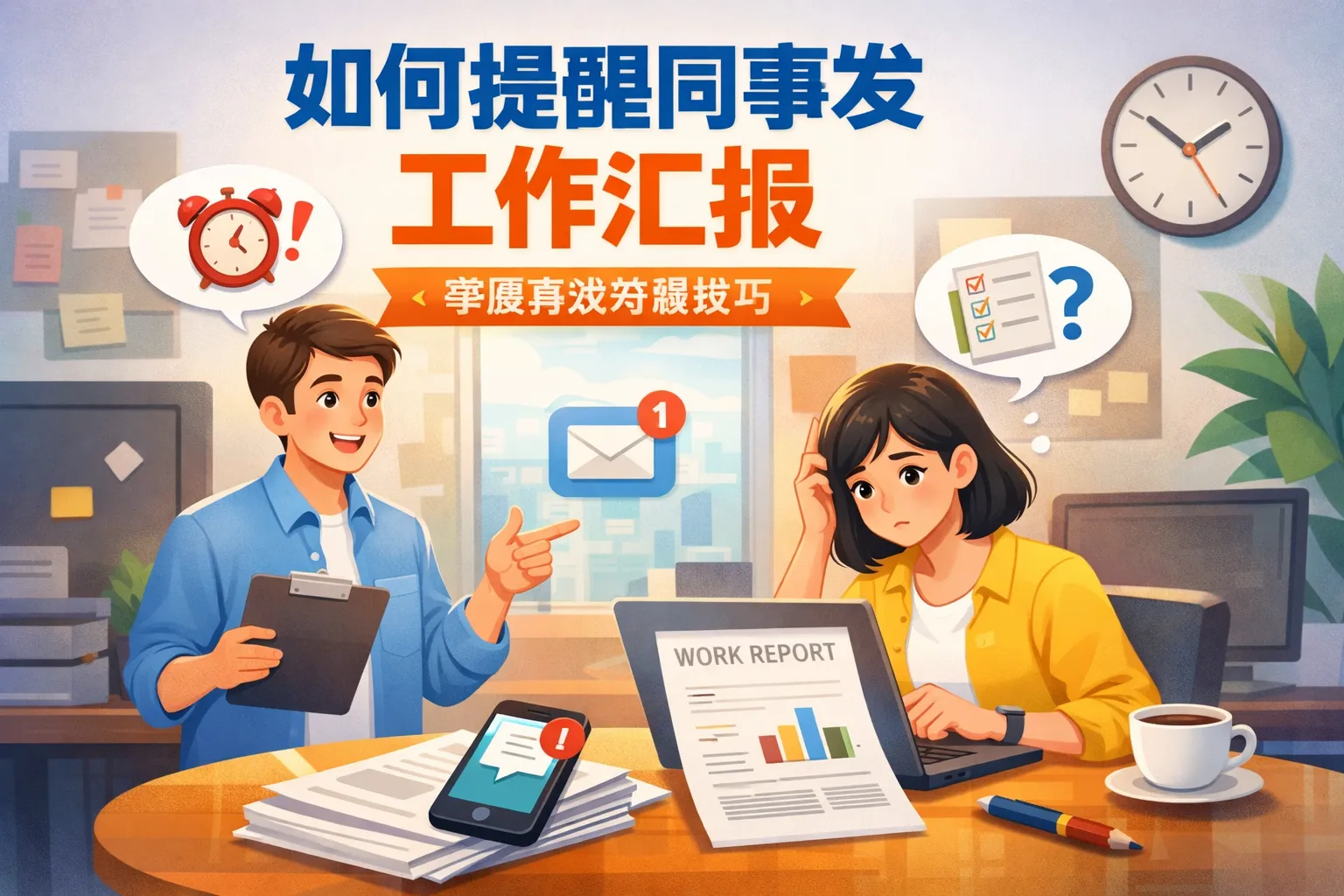 如何提醒同事发工作汇报