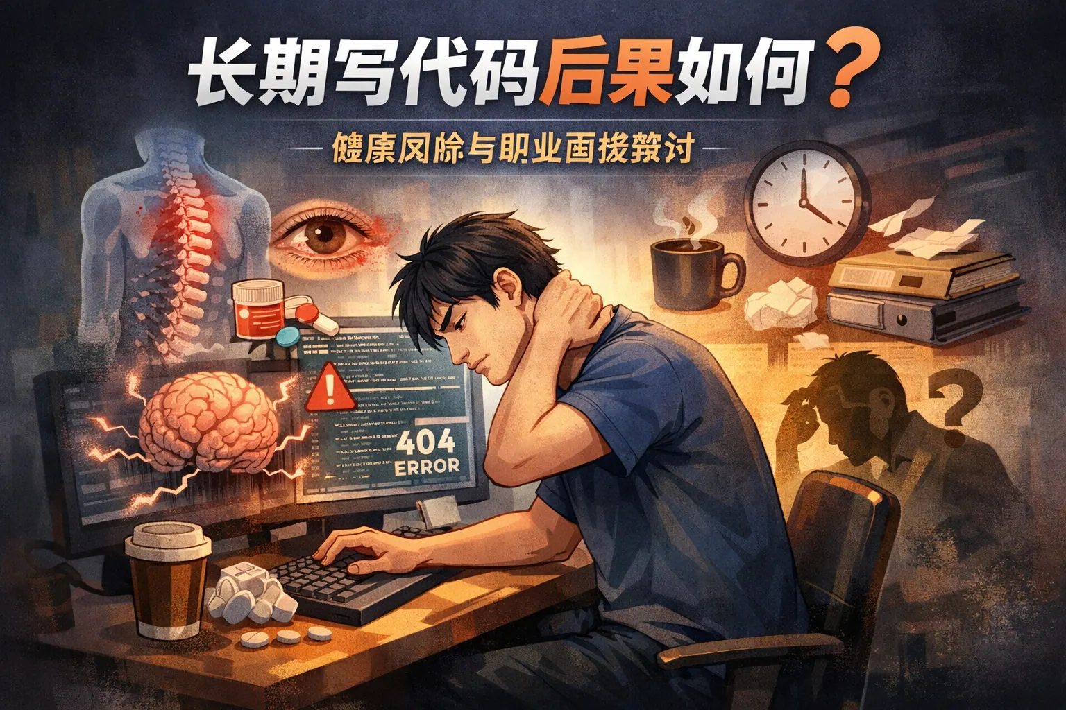 长期写代码后果如何写