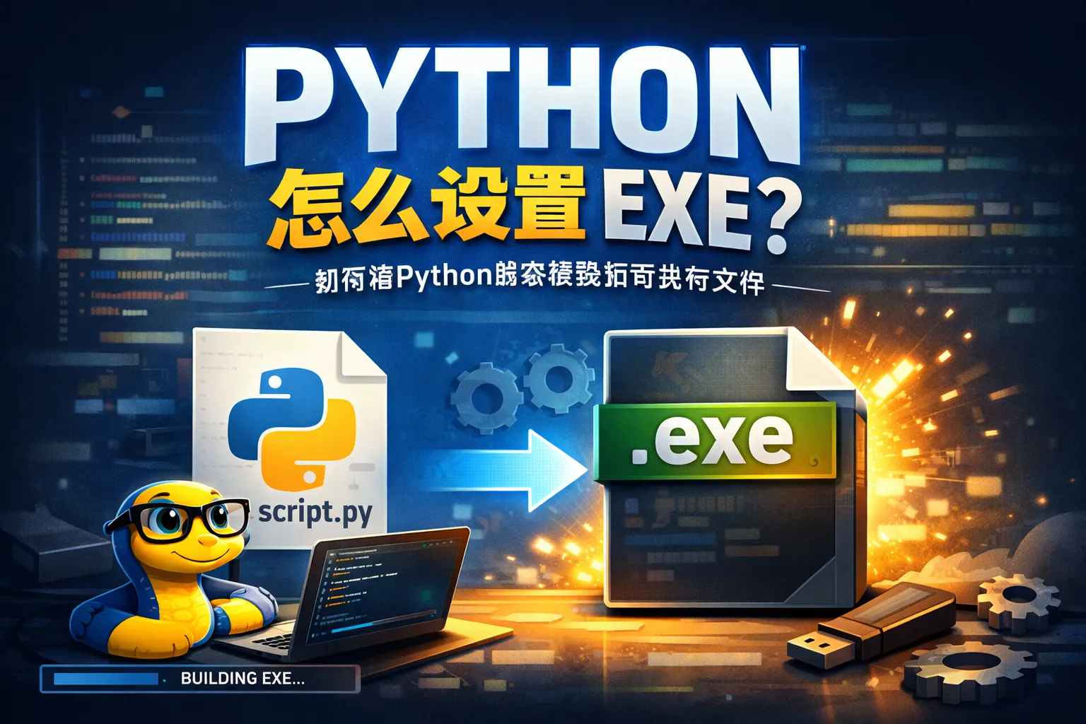 python怎么设置exe