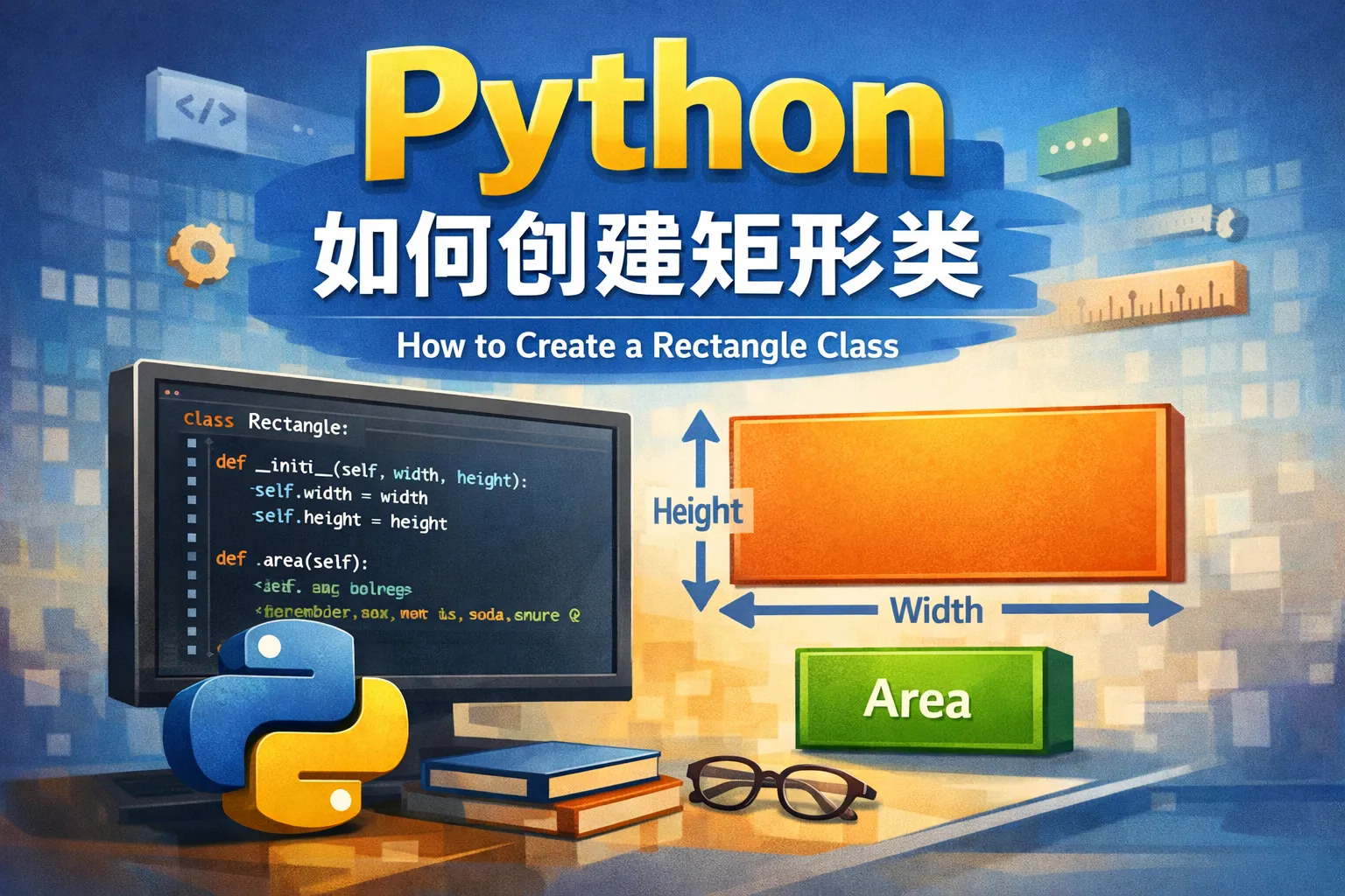 python如何创建矩形类