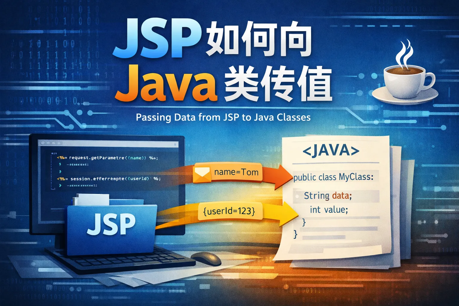 jsp如何向java类传值