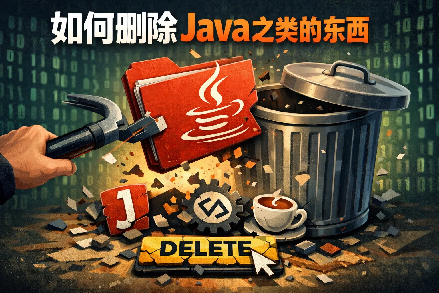 如何删除java之类的东西