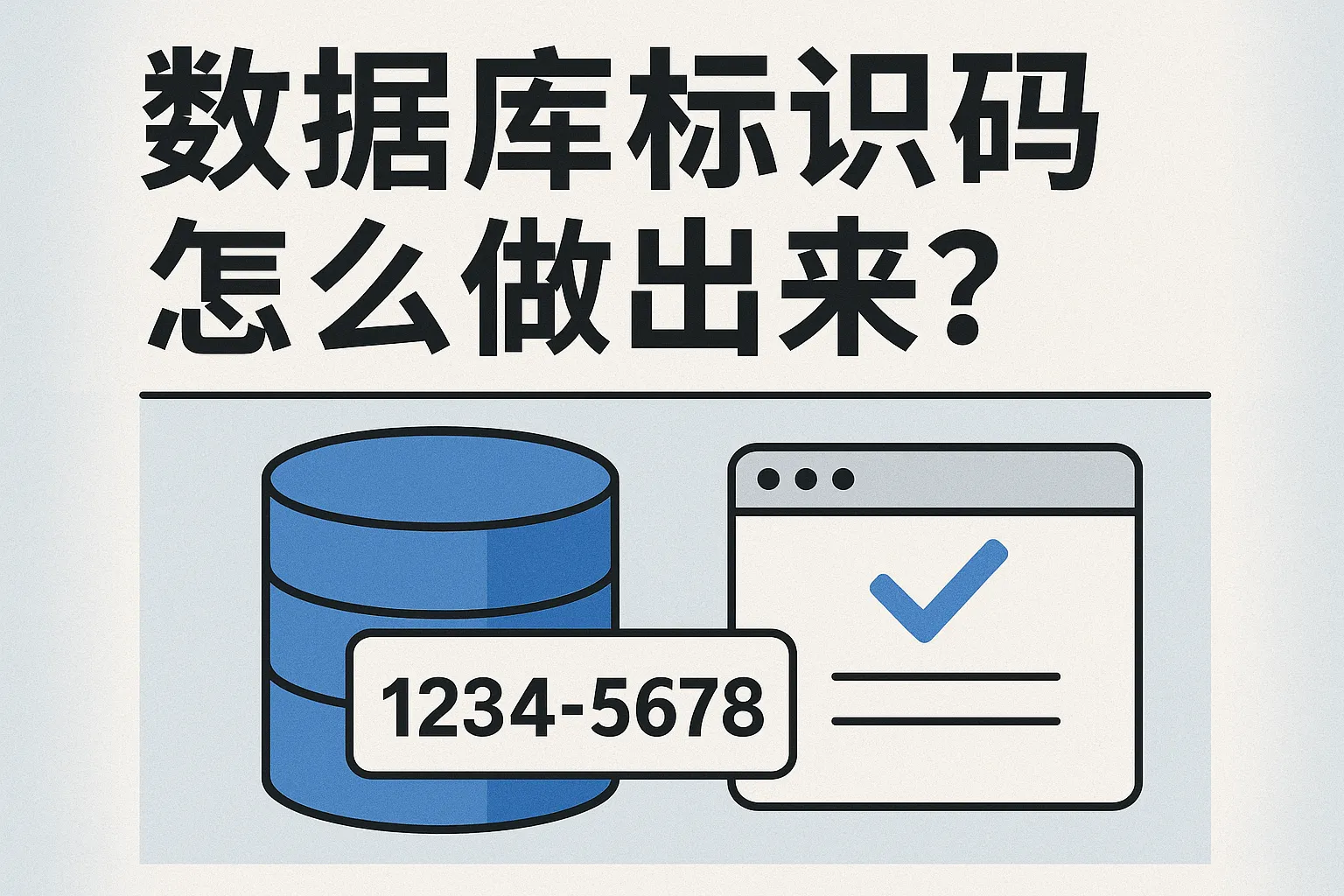 数据库标识码怎么做出来