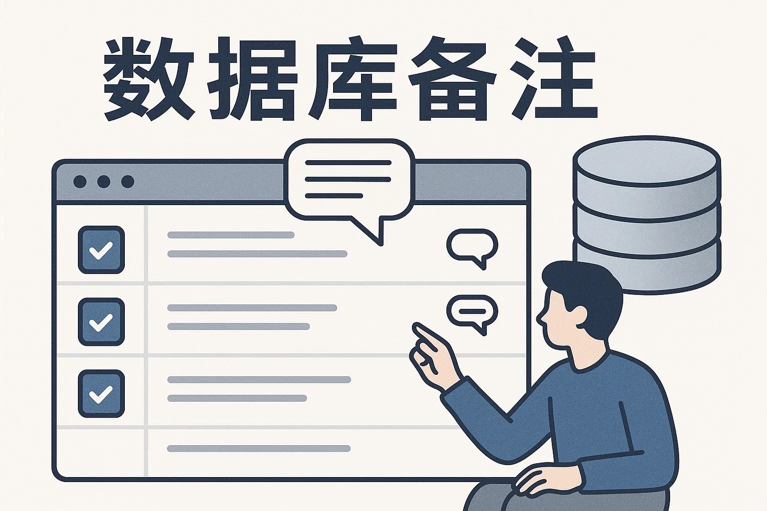 数据库备注怎么