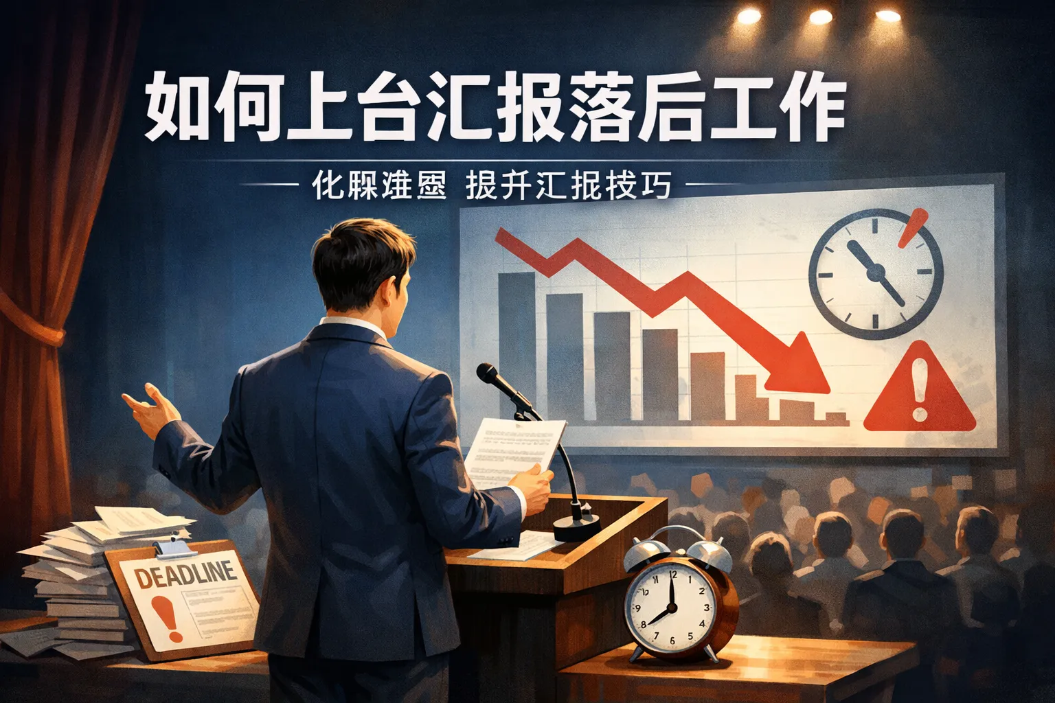 如何上台汇报落后工作