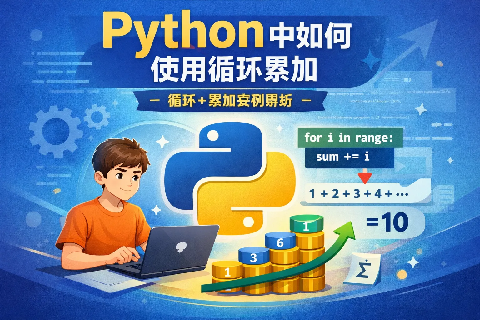 python中如何使用循环累加
