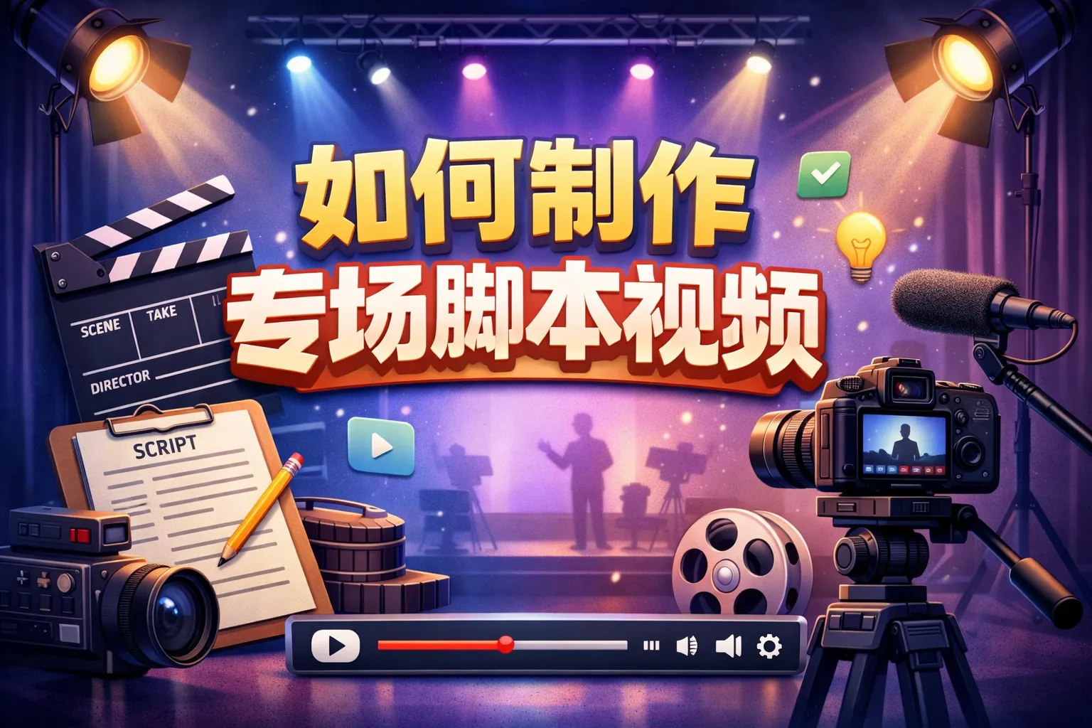 如何制作专场脚本视频