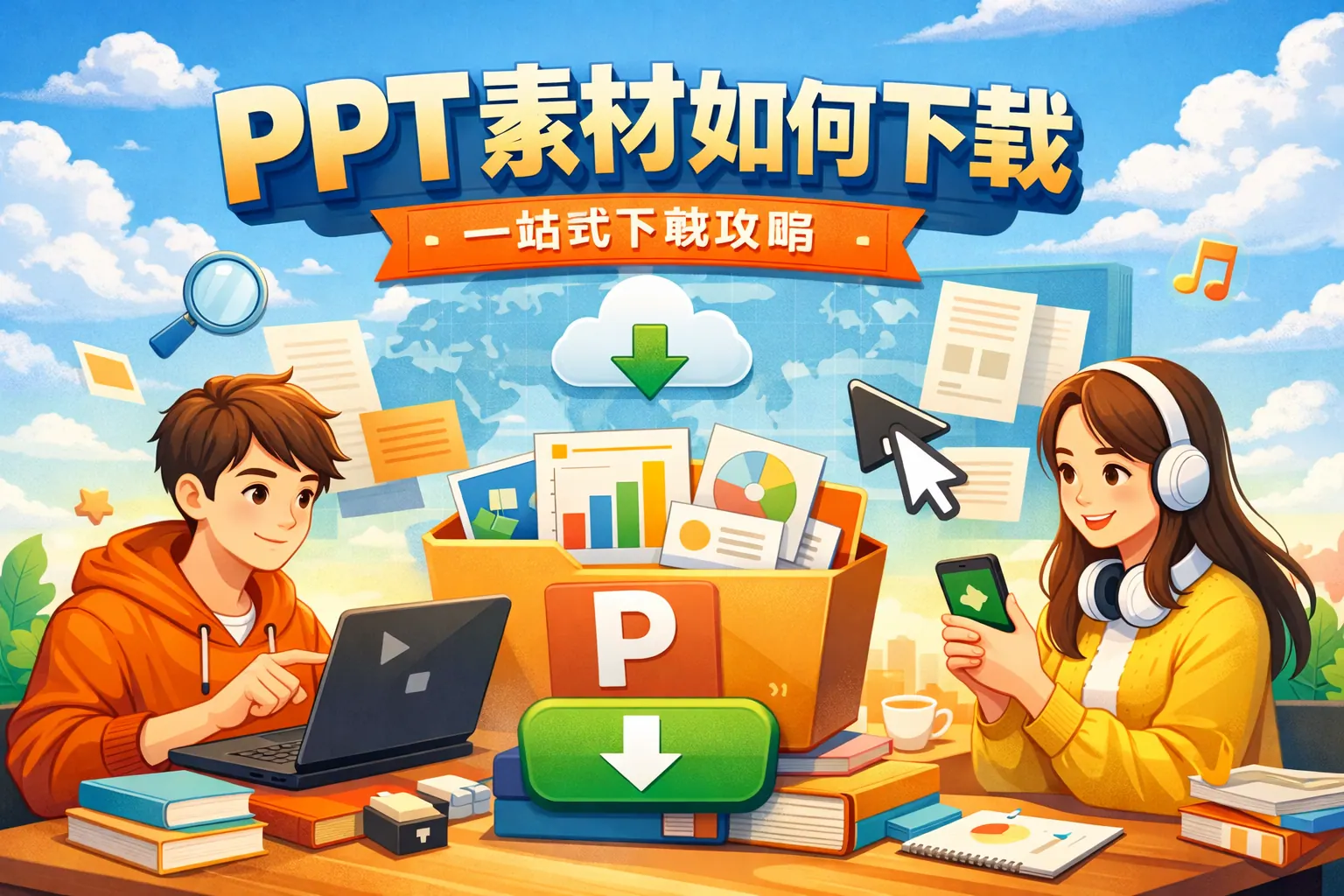 ppt素材如何下载